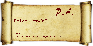 Polcz Arnó névjegykártya